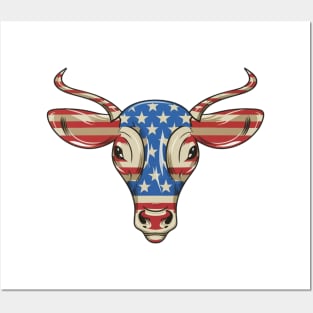 American cow Posters and Art